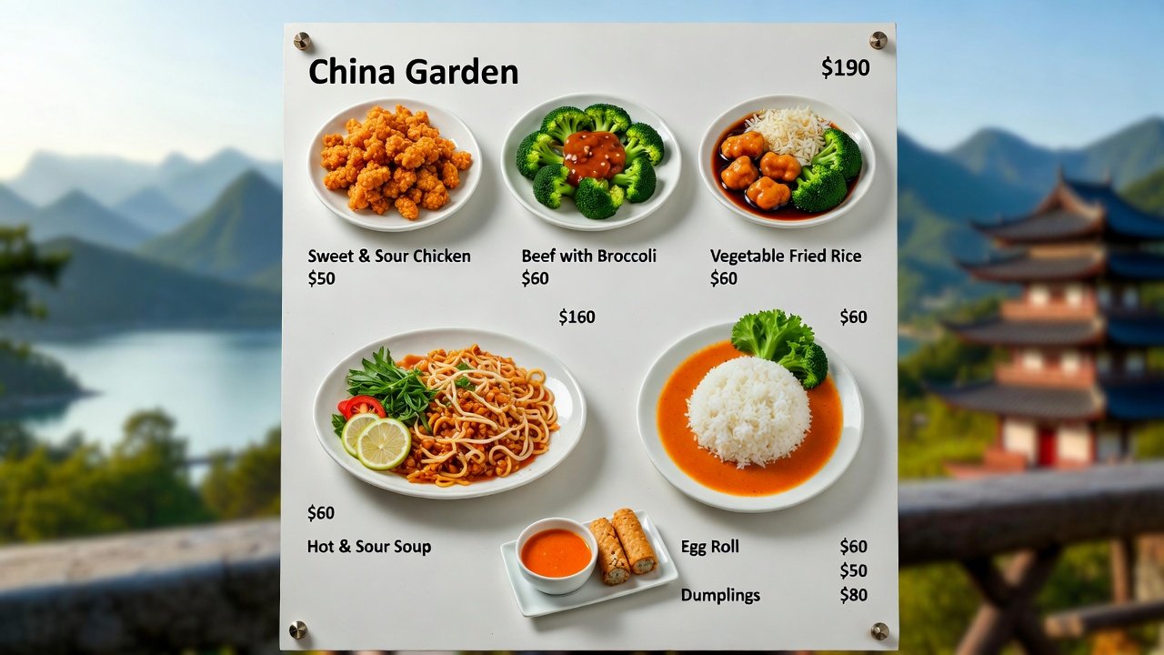 China Garden Menu